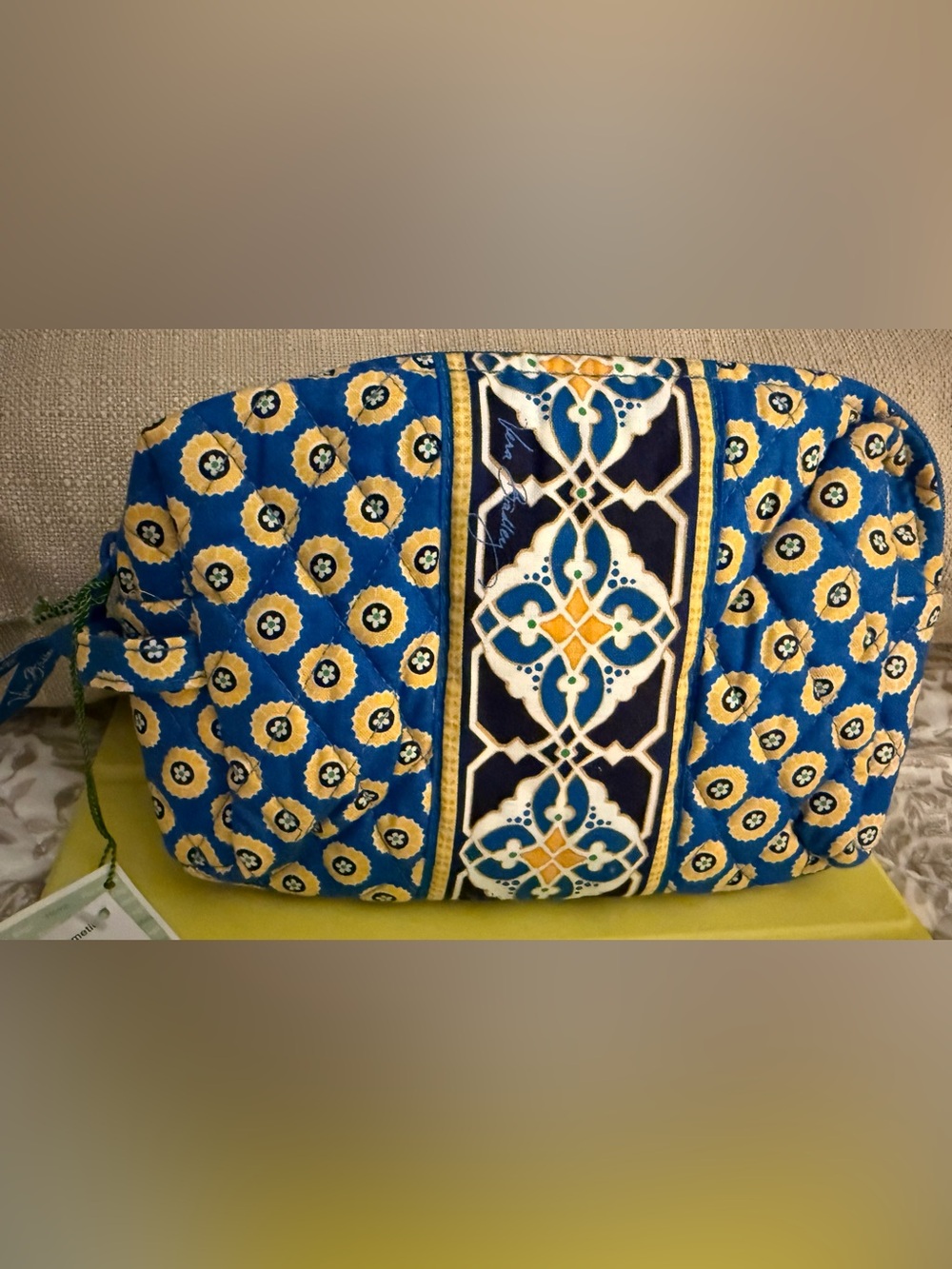 Vera Bradley Medium Cosmetic in Riviera Blue
